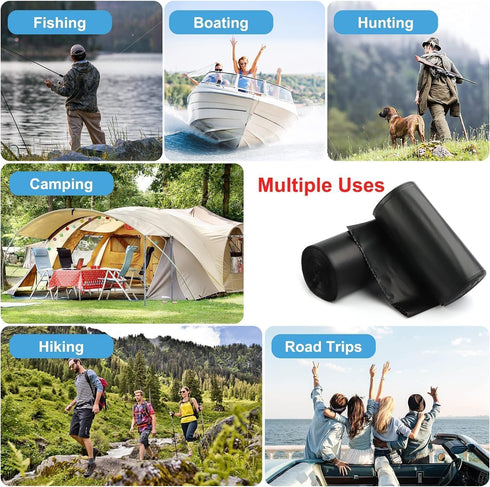 80 8 Portable Camping Toilet Bags, Biodegradable Porta Potty Bucket Toilet Bags, Gallon Compostable Thickened Trash