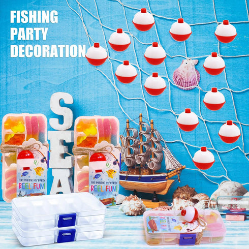yasuwekik 48 Set 48 48 (48) Fishing Candy Little Tackle Boxes for Birthday Party Favors with Fishing Bobber Thank You
