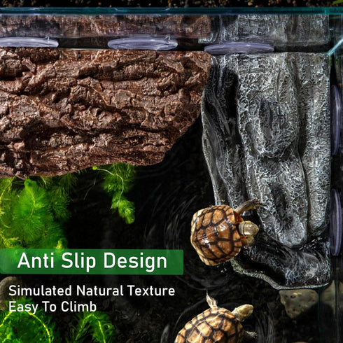 Tfwadmx Turtle Basking Platform - Climbing Ramp with Suction Cups for Aquarium, Float Decorations for Amphibians