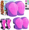 KUYOU Kids Protective Gear Set - Knee Pads, Elbow Pads, Safety Gear for Roller Skates, Cycling, BMX, Skateboard,