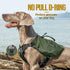 OneTigris Y-Shaped Dog Backpack, Lightweight Hiking Gear with Handle, Pockets & No Pull D-Rings (Large, Green)