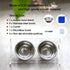 Tilted Raised Elevated Food and Water Bowls Stand for Cat or Small Dogs, Clear Acrylic Stainless Steel Dishes Holder