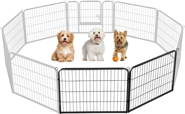 Yaheetech Dog Pen, 2 Panels 24 inch Height Pet Playpen for Puppy/Cat/Rabbit/Small Animals, Heavy Duty Metal Exercise