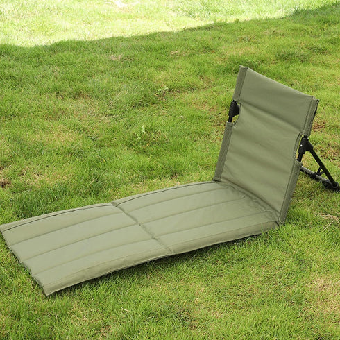 1.1lbs Ultra-Lightweight Foldable Camping Backrest Chair - Portable Outdoor Lazy Chair with Waterproof Oxford Fabric