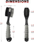 Brush(Grey(1 CHAMPKEY PRO Retractable Golf Club Brush - Oversized Brush Head with Soft Rubber Hand Grip & Retractable