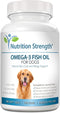 Omega 3 Fish Oil Soft Gels for Dogs - EPA & DHA for Heart, Skin, Coat & Allergy Support, 180 Soft Gels