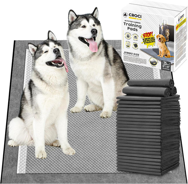 CROCI 36"x36" 3XL Activated Carbon Pee Pads for Dogs, Odor-Control Charcoal Dog