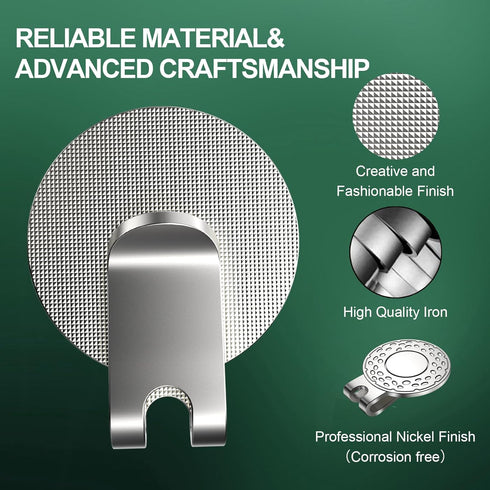 Magnetic Golf Hat Clip, Golf Ball Aiming Marker, Professional Golf Training Aids Accessories, 12 Pieces (Ball Marker