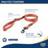 5' Heavy Duty Dog Leash for Large Dogs, Durable Walking & Training Leash, D-Ring for Waste Bag Storage, Brick