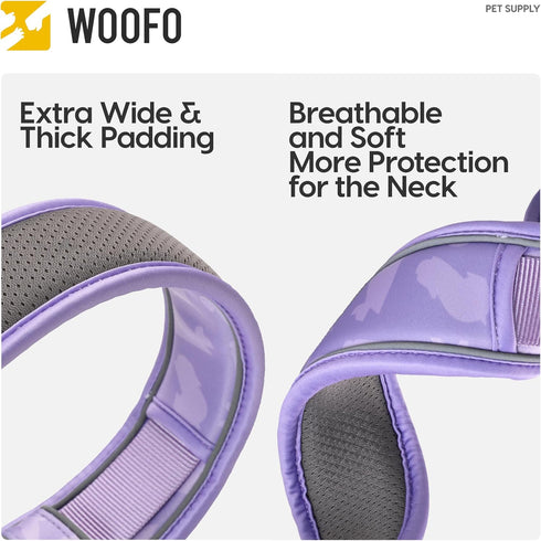 Premium Dog Collar, Super Adjustable for All Breeds, Quick Release Buckle, Extra Soft Padding & Reflective Trim (Large,