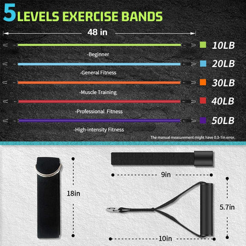 VEICK Resistance Bands, Exercise Bands for Men and Women, Workout Bands with Handles for Fitness at Home