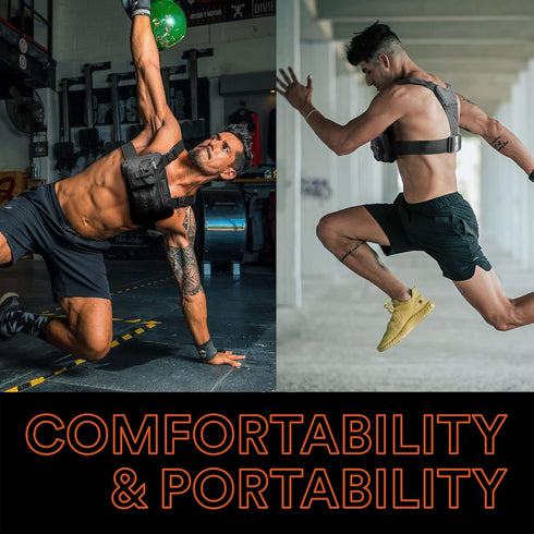 Fitdom Tactical Inspired Sports Utility Chest Pack - EDC Rig Pouch Vest with Built-In Phone Holder for Workouts