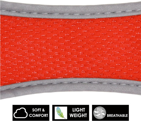 KRUZ PET Reflective Mesh Dog Harness, Adjustable No Pull Quick Fit Vest for Walking and Training, Small Medium Dogs -