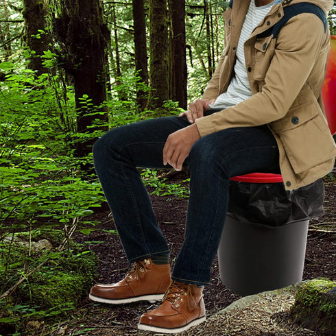 Landhood 5 Portable Toilet Seat for Gallon Bucket Emergency Outdoor Camping Snap on Luggable Loo Toilet Cover