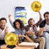 Hiboom 4 Pcs Gold Autograph Soccer Ball with Air Pump, Display Stand for Trophies, Anniversary, Coaching Gift Awards