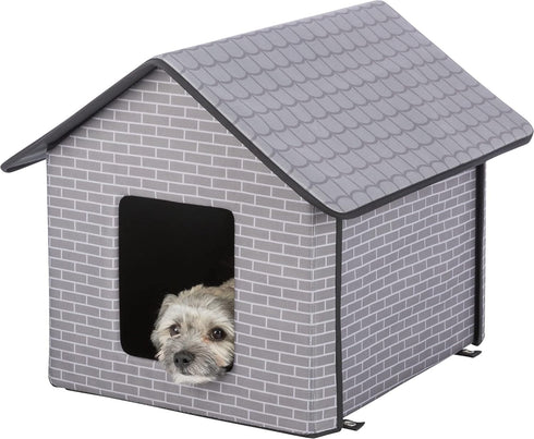 TRIXIE Insulated Outdoor Pet House, Foldable Waterproof Material for Small Dogs and Cats, Great for Feral Cats