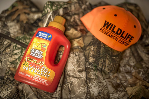 Scent Killer Gold Scent Free Laundry Detergent for Hunting Gear with Power Boost Plus Odor Eliminator, 32 oz