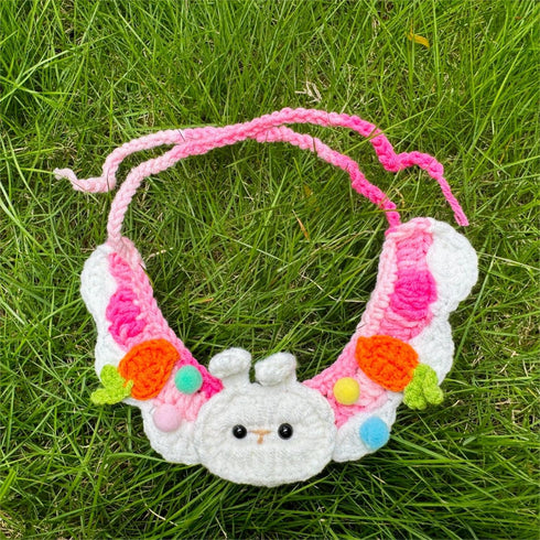 Handmade Knitted Dog Bandana, Cute Cat Costume, Dog Costume for Small Dogs, Easter Rabbit Outfit, Holiday Photo Prop