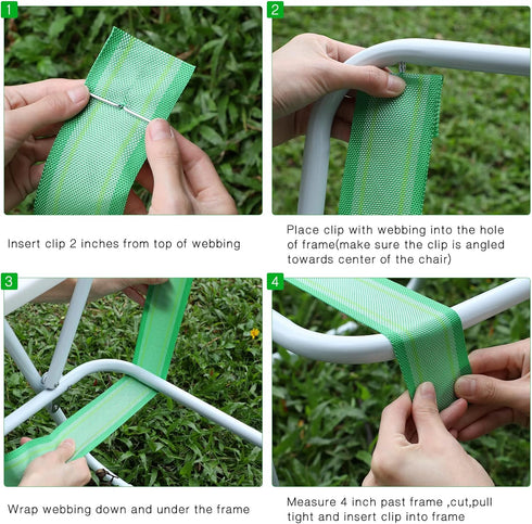 2 2 1/4 Inch 100 HESTYA Rolls x Feet Lawn Chair Webbing Folding Polypropylene Webbing for Outdoor Furniture Seat Repair
