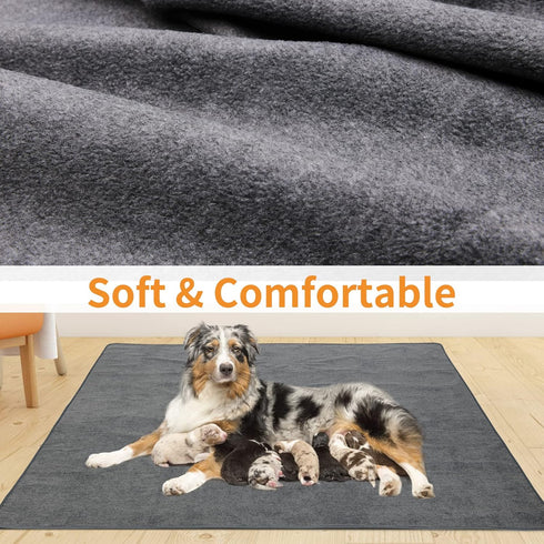 LOOBANI Washable Pee Pad for Dogs, 2 Packs - Non-Slip Fast Absorbent Puppy Training Pads, 36x41in, Gray