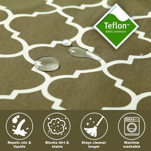 MidWest Homes for Pets Quiet Time Dog Beds, Teflon Defender, 30-Inch, Brown & White Geometric Pattern