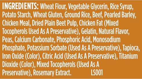 8 6.3 oz Pack 7 Nutrish Soup Bones Minis Premium Dog Chews with Real Beef and Barley, Chew Bones, Pouch