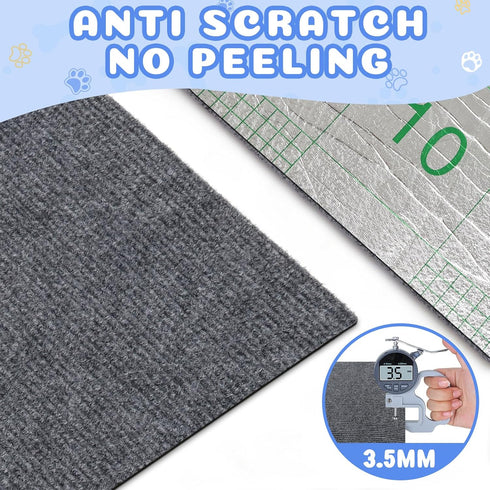 23.6x15.8 Cat Wall Scratcher Mat - Anti Cats Scratch Furniture Protector for Indoor, Trimmable Pad Board