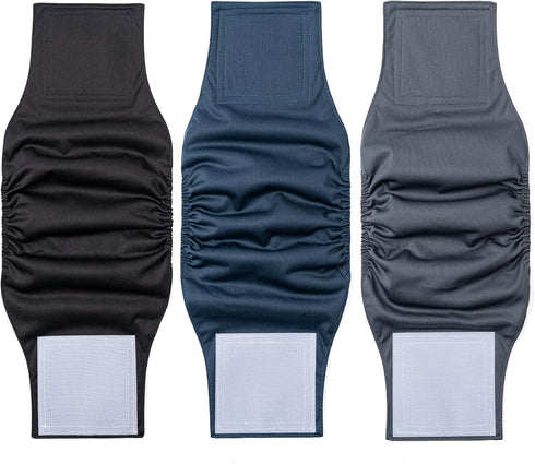 CADONO 1 Pack 3 Reusable Dog Diapers Washable Male Belly Bands for Dogs,