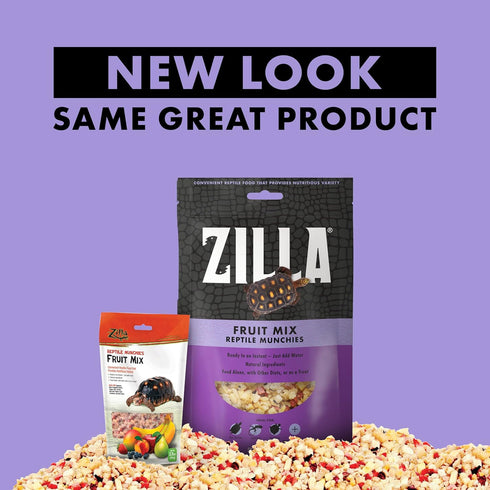 Zilla Reptile Food Munchies Fruit Mix, 2.5 Ounce, for Pet Iguanas, Skinks, Tegus, Box Turtles, Tortoises & Hermit Crabs