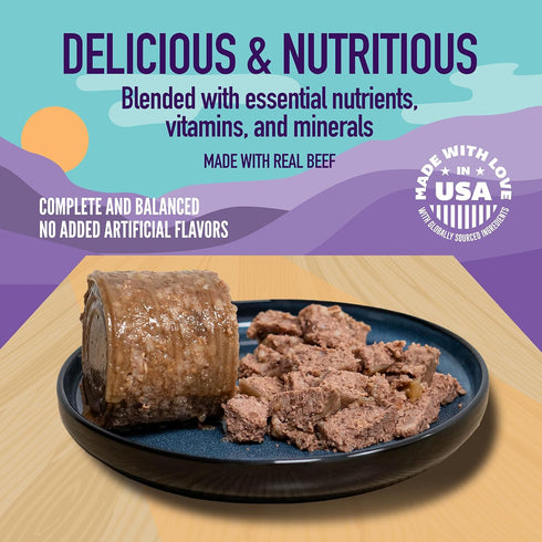 Pack 13.2 oz (Pack 12), A Strong Heart Wet Dog Food, Chicken & Beef Variety - Cans of Made in The USA with Real Chicken