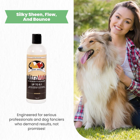 17 Oz. Best Shot UltraMAX Pro Conditioner, Detangling, and Hydrating Conditioner, Coat Release Technology, Sweet Pea