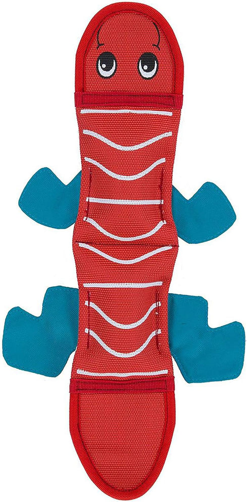 Outward Hound Fire Biterz Red Lizard Plush Interactive Dog Toy, Medium