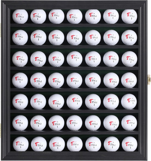 49 7 DisplayGifts Golf Ball Display Cabinet Stand Storage Wall Mounted Shelves Display Case Shadow Box with Lockable