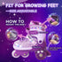 4 Nattork Toddler Roller Skates for Girls, Adjustable Sizes Tri-Wheel Skates for Beginner Kids with Light-Up Wheels