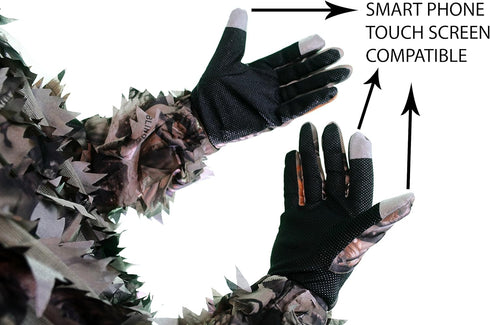 North Mountain Gear Lightweight Touchscreen Camouflage Hunting Gloves - Comfortable Fit