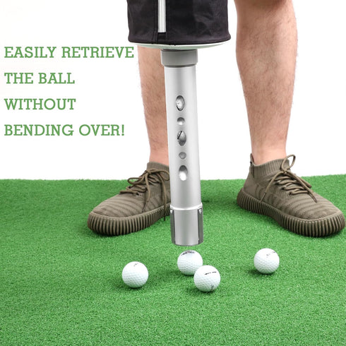 HOW TRUE Golf Ball Shag Bag with Aluminum Handle - Holds up to 70 Balls