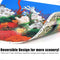 Lainrrew Aquarium Background Poster HD, Dual-Sided Water Plants & Fish Tank Landscape, 19.7"x11.8"