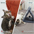 Fhiny Triangle Cat Scratching Post, Natural Sisal Standing Scratch Board with Hanging Plush Ball Toy