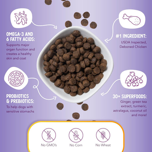 Health Extension Weight Control Dry Dog Food, Natural Lite Chicken & Brown Rice Recipe for Overweight Adult Dogs (1 lbs