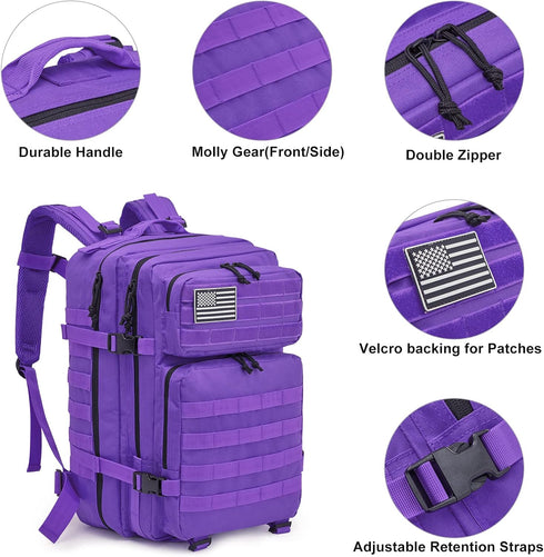 G4Free 40L Military Tactical Backpack - 3 Day Assault Survival Molle Pack, Bug Out Bag, Fishing Rucksack