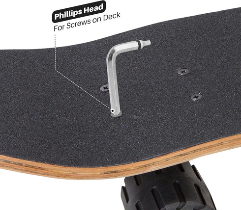 Skate Wrench Tools, Multifunctional All-in-One Skateboard Wrench, 2-in-1 Portable T-Type and L-Type Screwdriver