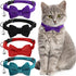 4 Pieces Cat Bow Tie Collar with Bell, Breakaway Comfortable Velvet Safety Pet Collar for Kitten Puppy (Small, Black,