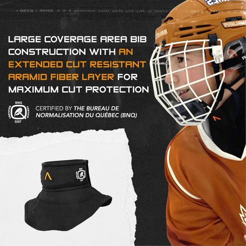 D3O Interceptor (Bib) Hockey Neck Guard/Protector Featuring