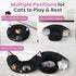 Baseola Cat Tunnel Bed for Indoor Cats, Peekaboo Cat Cave with Washable Soft Play Mat, Furry Cat Tube