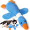 Vitscan Upgraded Goose Indestructible Dog Toys for Aggressive Chewers, Crinkle Squeaky Plush Duck Puppy Toys
