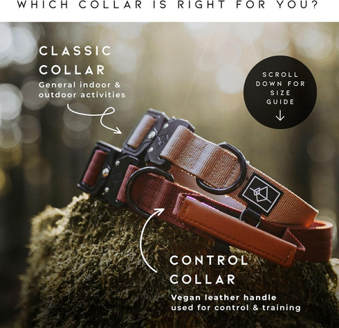 Made to ROAM Premium Dog Collar, Adjustable Heavy Duty Nylon Collar with Quick-Release Metal Buckle