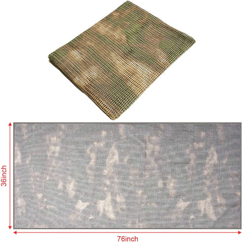 Sniper Veil Camo Mesh Net Tactical Scarf for Hunting, Shooting, and Outdoor Activities