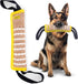 Dog Bite Tug Toy, 12 x 3.2 Inches, Durable Pull Toy with 2 Soft Handles, Tough Jute Bite Pillow