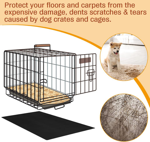 PVC Pet Crate Floor Protection Mat, 32" x 50" XXL Washable Waterproof Non-Slip Rug Whelping Pad for Pets