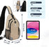 Backpack 17 11" Sling for Women & Men, Crossbody Travel Bag with Water Bottle Holders, Pockets, Quick-Access Phone